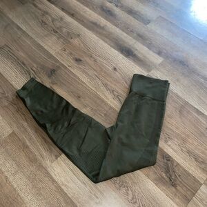 Olive Green PINK Active Leggings
